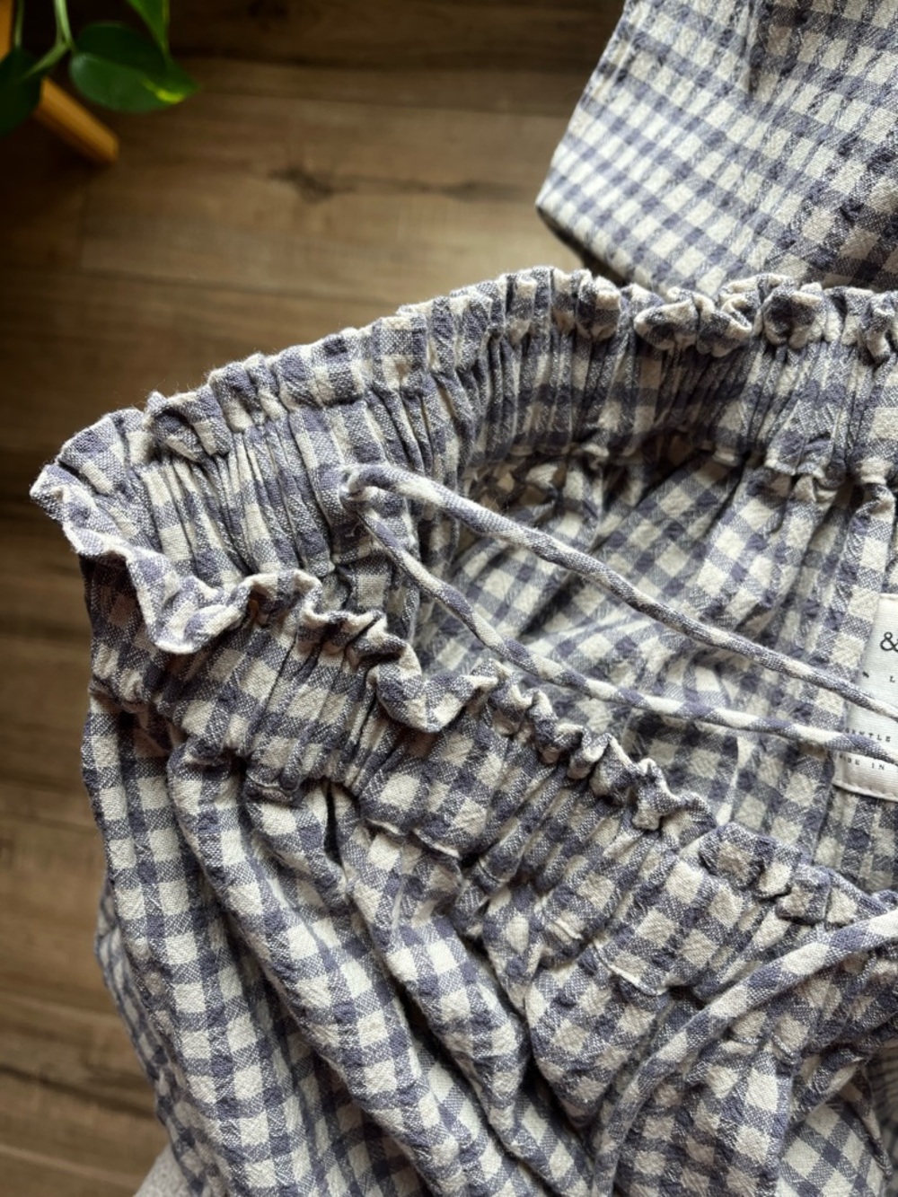 Avy & Co. Yollie Linen Gingham Pant- Wisteria - Picture 9 of 10